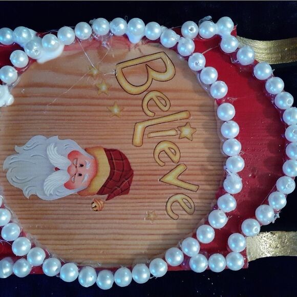 9" Embellished Handpainted Christmas Decor. - Picture 2 of 5